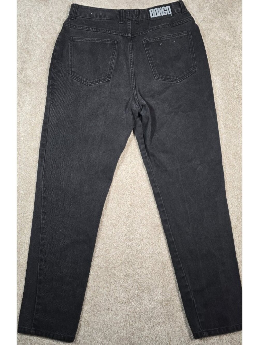 Bongo Vintage Mom Jeans Retro Y2K Black Cotton High Rise Straight Leg Women 13-L